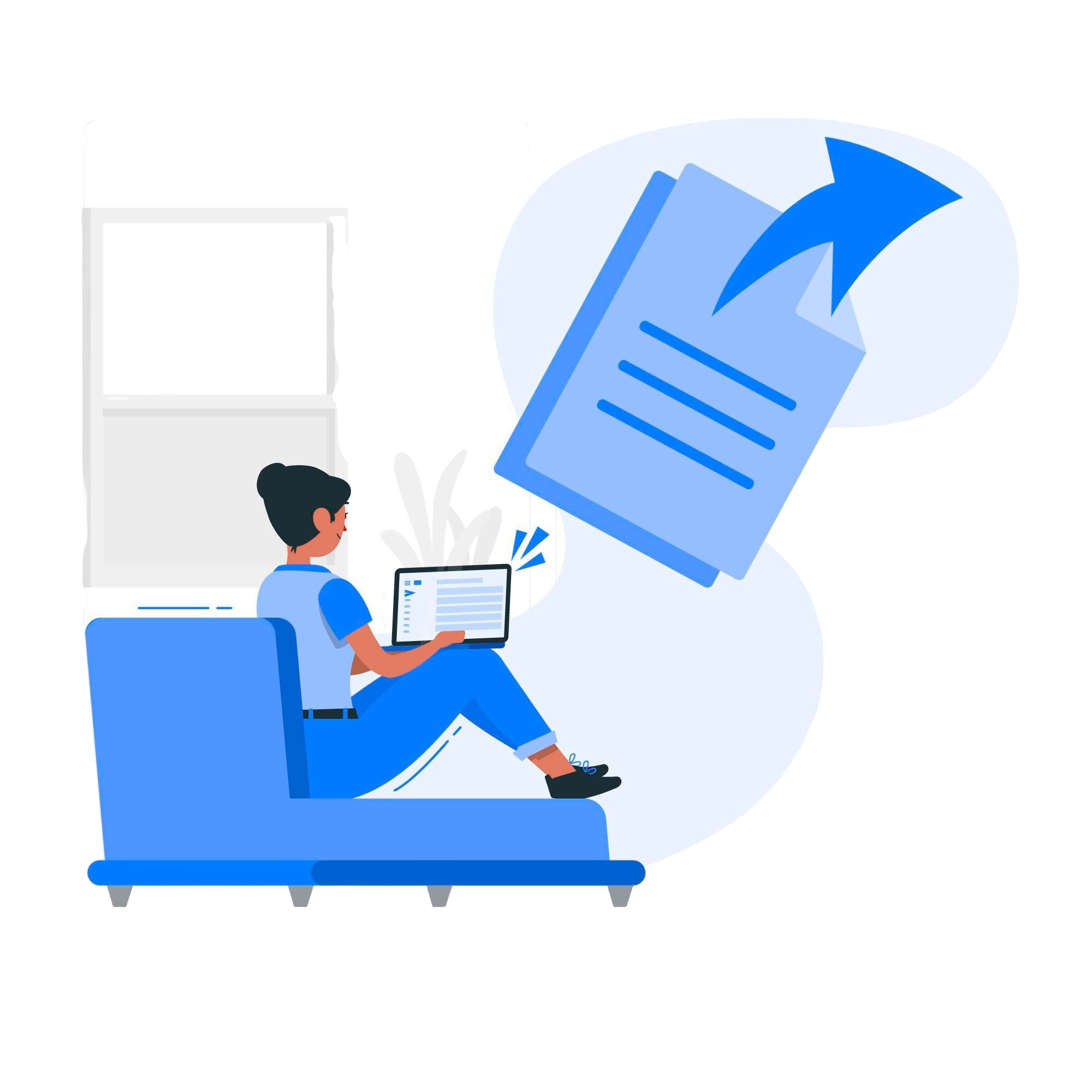 Document review illustration